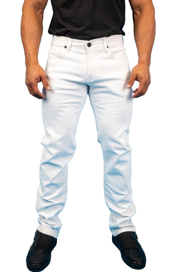 マセオ メンズ ボトムス デニムパンツ ジーンズ Maceoo Athletic Fit Stretch Jeans White ホワイト