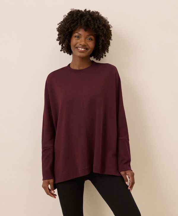 パクト レディース アウター ジャケット・ブルゾン コットン Pact Organicotton Airplane Long Sleeve Poncho Windsor Wine ワイン