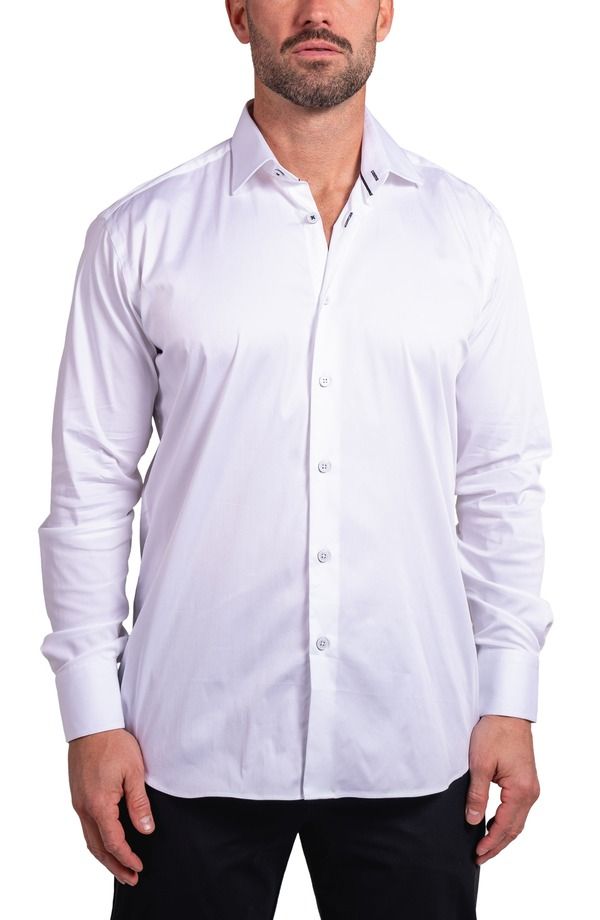 マセオ メンズ トップス シャツ Maceoo Blacklabel Softstretch Ascension ButtonUp Shirt White ホワイト
