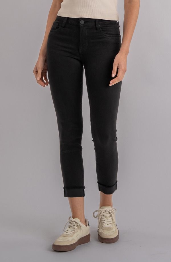 カットフロムザクロス レディース ボトムス デニムパンツ ジーンズ KUT from the Kloth Amy Crop Slim Jeans Black ブラック