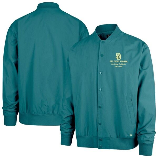 フォーティーセブン メンズ アウター ジャケット・ブルゾン Mens 47 Hunter Green San Diego Padres Anderson Twill FullSnap Bomber Jacket Hunter Green グリーン