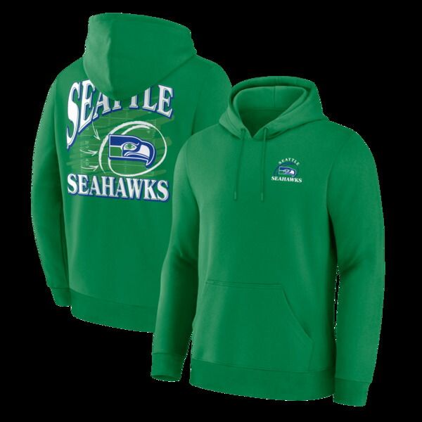 ファナティクス メンズ アウター パーカー・スウェット フリース Mens Fanatics Apple Green Seattle Seahawks Classic Scribblegacy Fleece Hoodie Apple Green グリーン