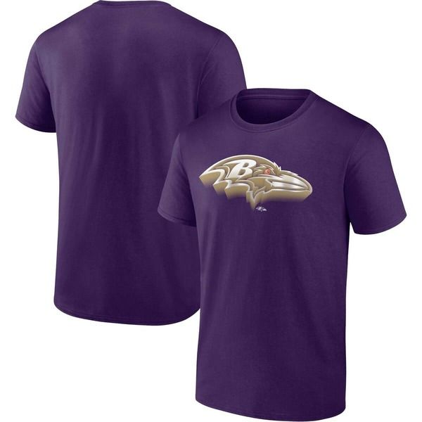 ファナティクス メンズ トップス Tシャツ Mens Fanatics Purple Baltimore Ravens Chrome Dimension TShirt Purple パープル