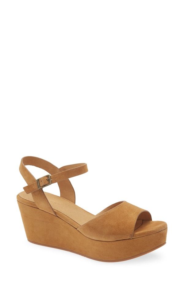 ショコラブルー レディース シューズ ヒール プラットフォーム サンダル Chocolat Blu Winka Platform Wedge Sandal Camel Suede キャメル