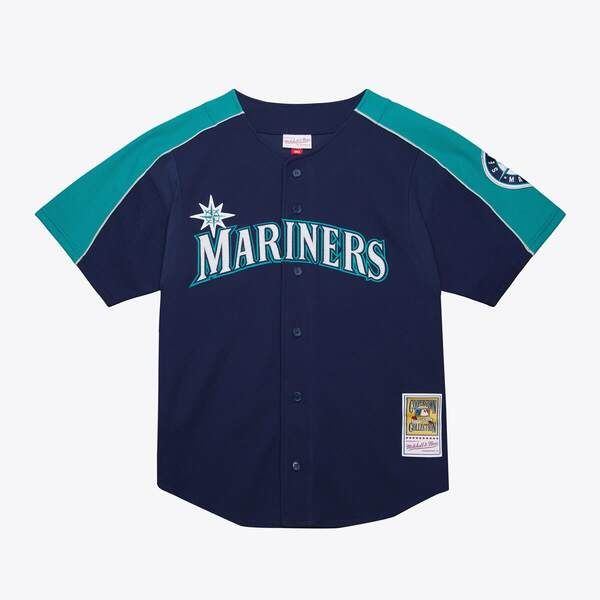 ミッチェルネス メンズ トップス シャツ メッシュ ジャージー Mens Mitchell Ness Ichiro Suzuki Navy Seattle Mariners 2006 Cooperstown Mesh Batting Practice Butt