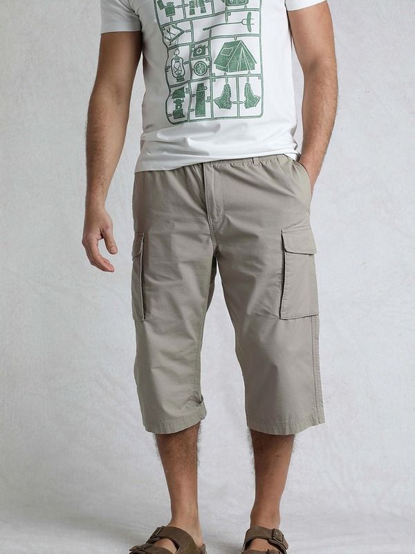 ウィアードフィッシュ メンズ ボトムス カジュアルパンツ Weird Fish Summersville 34 Length Cargo Trousers Flint Stone ストーン