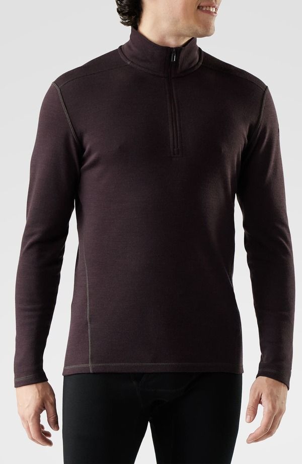 スマートウール メンズ アウター パーカー・スウェット ハーフジップ Smartwool Classic Thermal Merino Base Layer Quarter Zipullover Mink Heather ヘザー