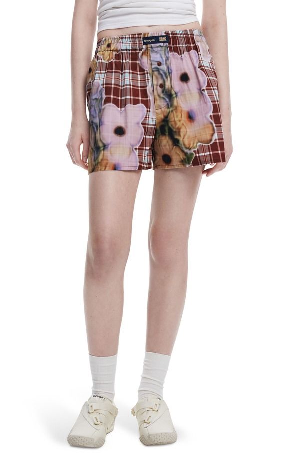 デジグアル レディース ボトムス ハーフパンツ・ショーツ プリント ショートパンツ コットン Desigual Mixed Print Cotton Shorts Floral Multi マルチカラー