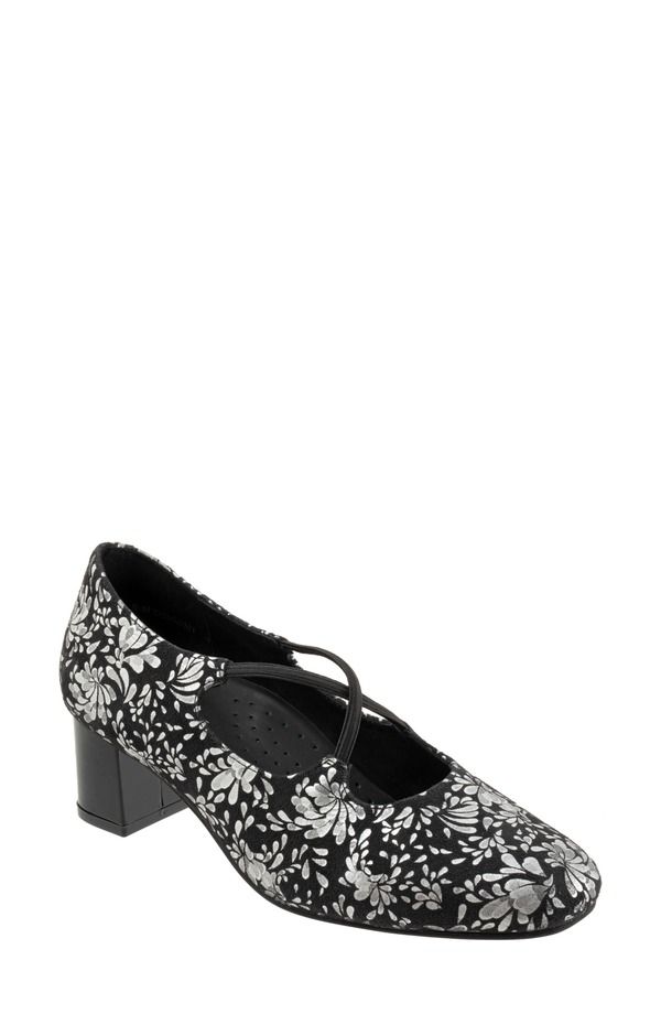 トロッターズ レディース シューズ ヒール Trotters Demi Pump Black Floral ブラック