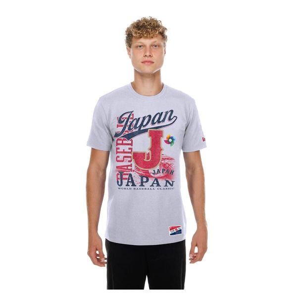 ニューエラ メンズ トップス Tシャツ Mens New Era White Japan Baseball 2026 World Baseball Classic Oversized Throwback Distressed TShirt White ホワイト