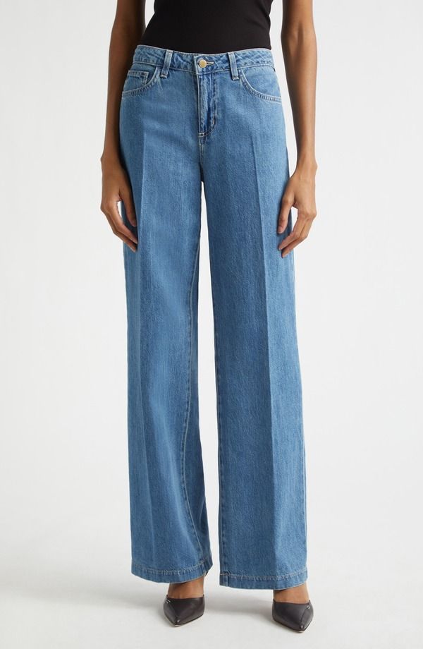 ラジャンス レディース ボトムス デニムパンツ ワイドレッグ ハイウエスト ジーンズ LAGENCE Scottie High Waist Wide Leg Jeans Wilton