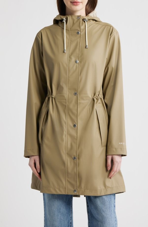 イルセヤコブセン レディース アウター ジャケット・ブルゾン コート Ilse Jacobsen Hooded Waterproof Raincoat Coriander