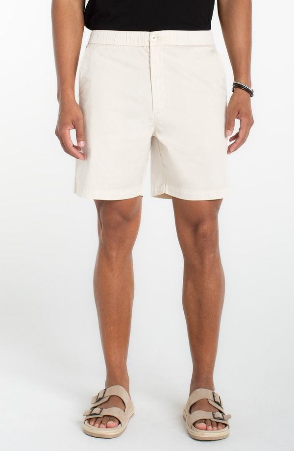 リヴァプール ロサンゼルス メンズ ボトムス ハーフパンツ・ショーツ ショートパンツ コットン Liverpoolos Angeles Flat Front Cotton Button Drawstring Shorts Parchment