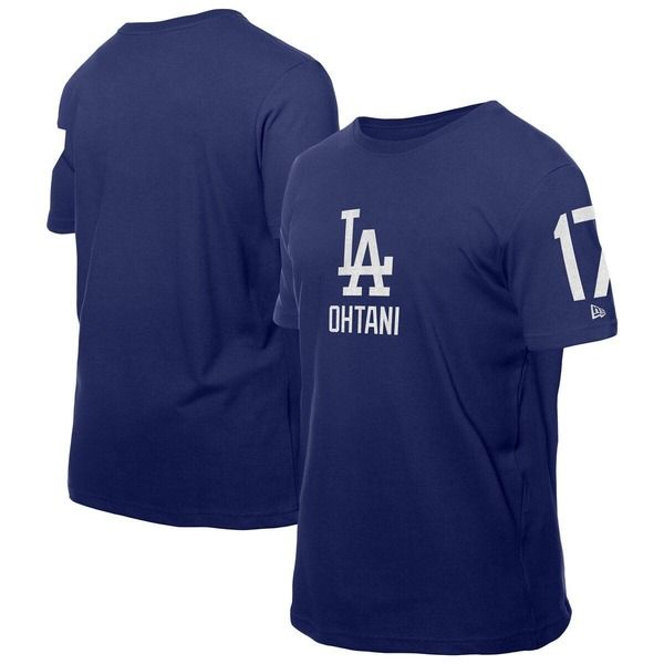 ニューエラ メンズ トップス Tシャツ Mens New Era Shohei Ohtani Royalos Angeles Dodgers Design Lab Name Number TShirt Royal