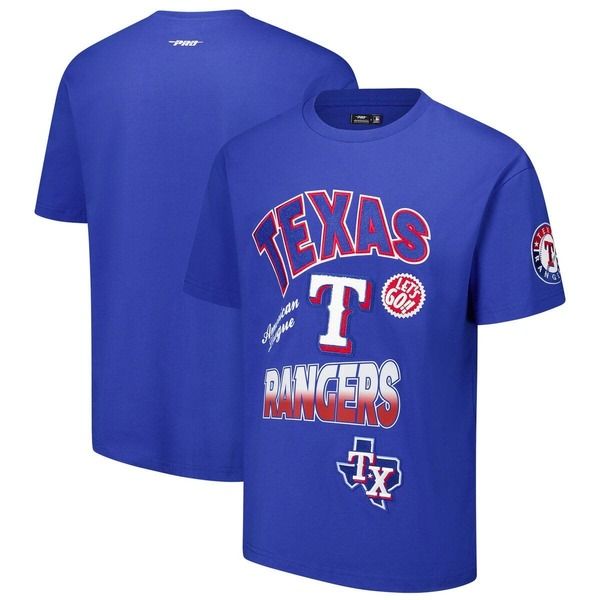 プロスタンダード メンズ トップス Tシャツ Mens Pro Standard Royal Texas Rangers Turn It Up Dropped Shoulder TShirt Royal