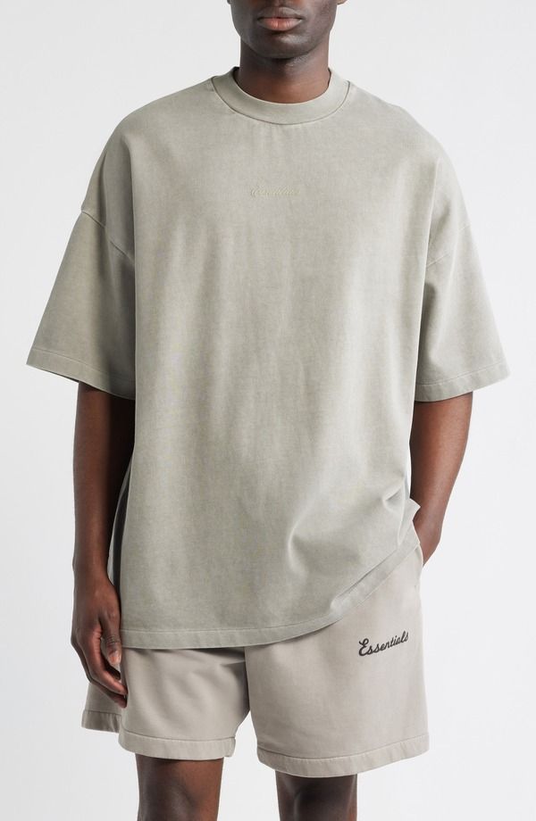 フィアオブゴッド メンズ トップス Tシャツ ロゴ Fear of God Essentialsignature 90short Sleeve Logo TShirt Faded Seal