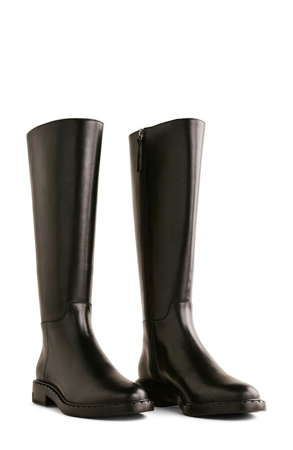 リフォーメーション レディース シューズ ブーツ・レインブーツ Reformationancy Knee High Boot Black Leather ブラック