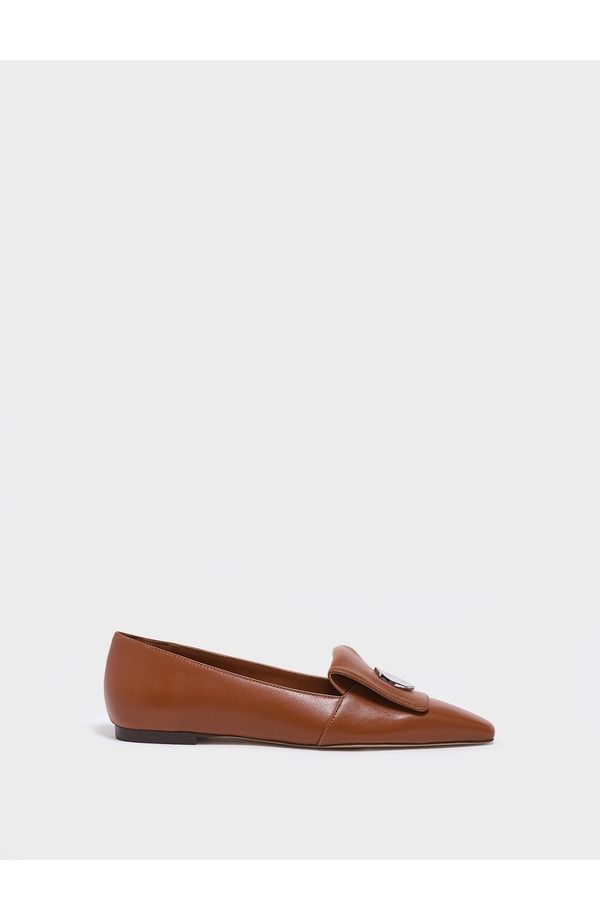 マリオンパーク レディース シューズ スリッポン・ローファー MARION PARKE Mia Loafer Nappa Chestnut