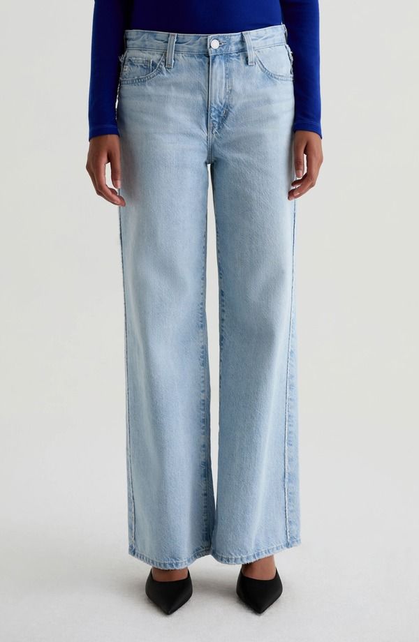 エージー レディース ボトムス デニムパンツ ワイドレッグ ジーンズ AG Saige Mid Rise Wide Leg Jeans Blindsided