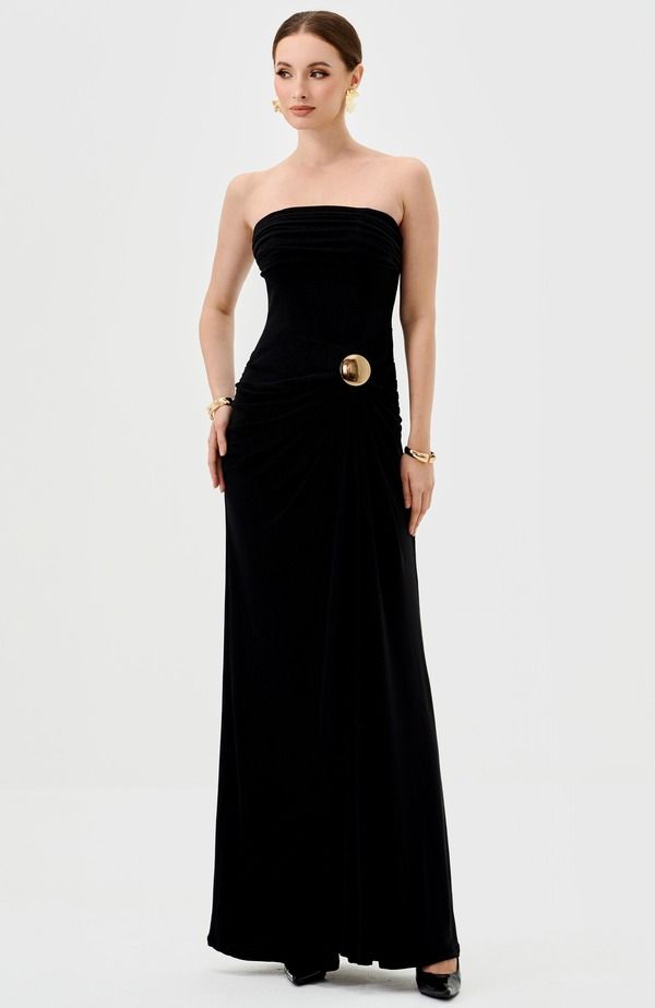 バリアーノ レディース トップス ワンピース Bariano Keria Off Shoulder Midaxi Black ブラック