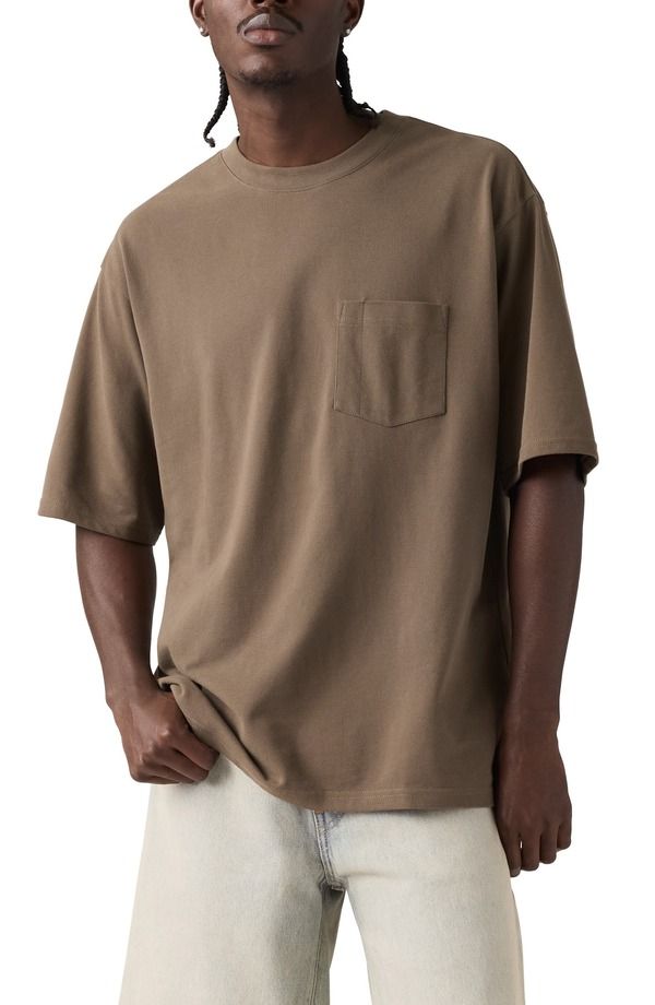 リーバイス メンズ トップス Tシャツ Levishort Sleeve Workwear PocketShirt Stone Fudge ストーン