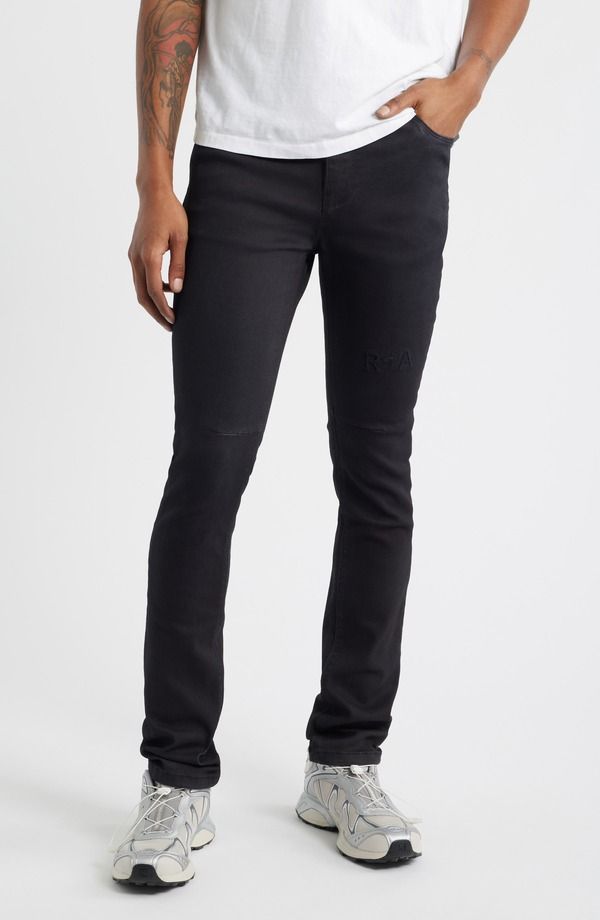 アールティーエー メンズ ボトムス デニムパンツ ジーンズ RtA Bryant Mid Rise Skinny Jeans Dusty Navy Triple Cross ネイビー
