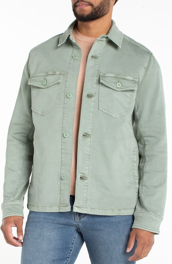 リヴァプール ロサンゼルス メンズ アウター ジャケット・ブルゾン シャツ Liverpoolos Angeles ButtonUp Overshirt Sage Green グリーン