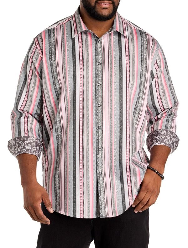 ロバートグラハム メンズ トップス シャツ トール Robert Graham Big Tall Bramshaw Sport Shirt Pink ピンク