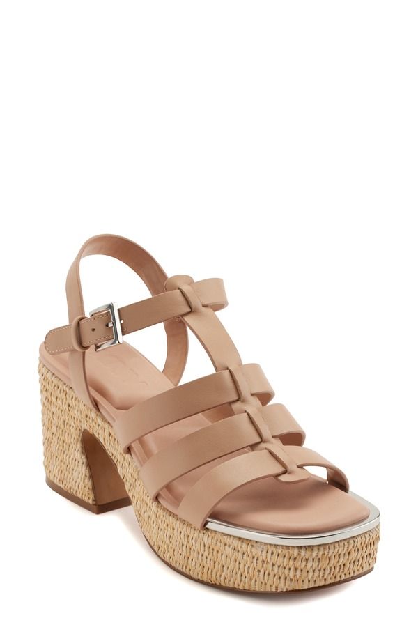 ダナ キャラン ニューヨーク レディース シューズ ヒール プラットフォーム サンダル DKNY Fisherman Platform Sandal Rose Beige ベージュ