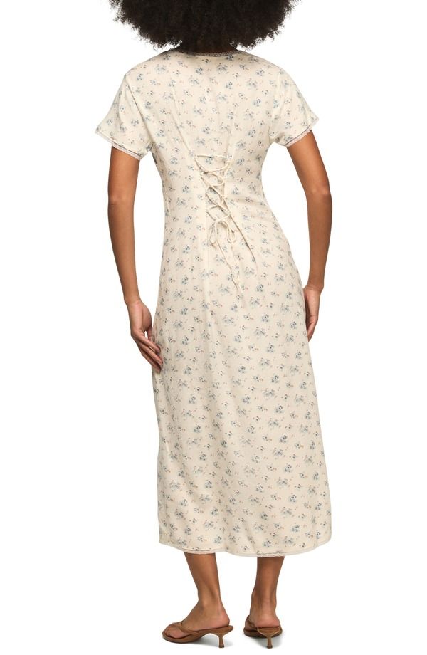 ラッキーブランド レディース トップス ワンピース フラワー柄 ミディ フラワー Lucky Brand Simone Floral Midi Dress Cream Floral クリーム ラッキーブランド レディース トップス ワンピース フラワー柄 ミディ フラワー Lucky Brand Simone Floral Midi Dress Cream Floral クリーム