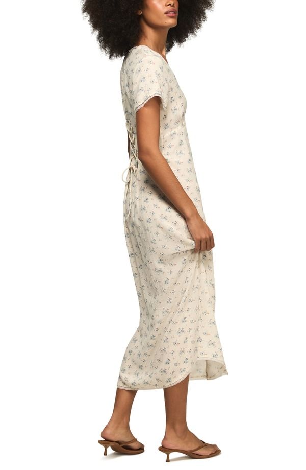 ラッキーブランド レディース トップス ワンピース フラワー柄 ミディ フラワー Lucky Brand Simone Floral Midi Dress Cream Floral クリーム ラッキーブランド レディース トップス ワンピース フラワー柄 ミディ フラワー Lucky Brand Simone Floral Midi Dress Cream Floral クリーム