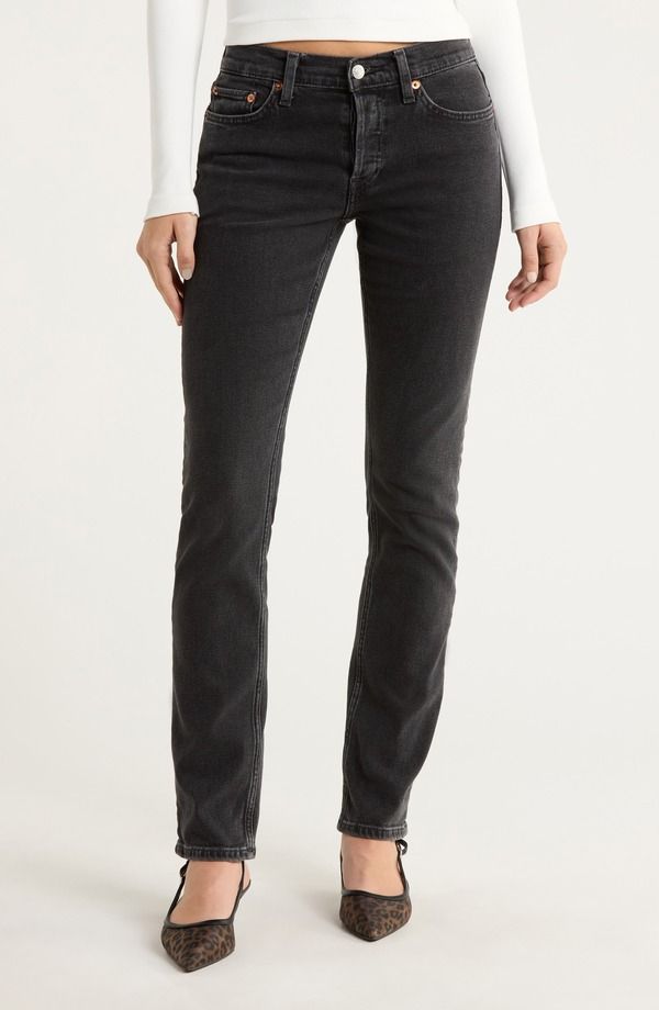 リダン レディース ボトムス デニムパンツ ジーンズ ReDone The Slim Cigarette Jeans Backtoblack