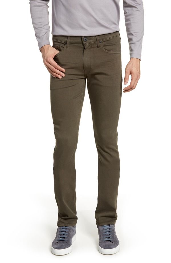 ペイジ メンズ ボトムス カジュアルパンツ PAIGE Transcend Lennox Slim Tapered Leg Five Pocket Pants River Moss