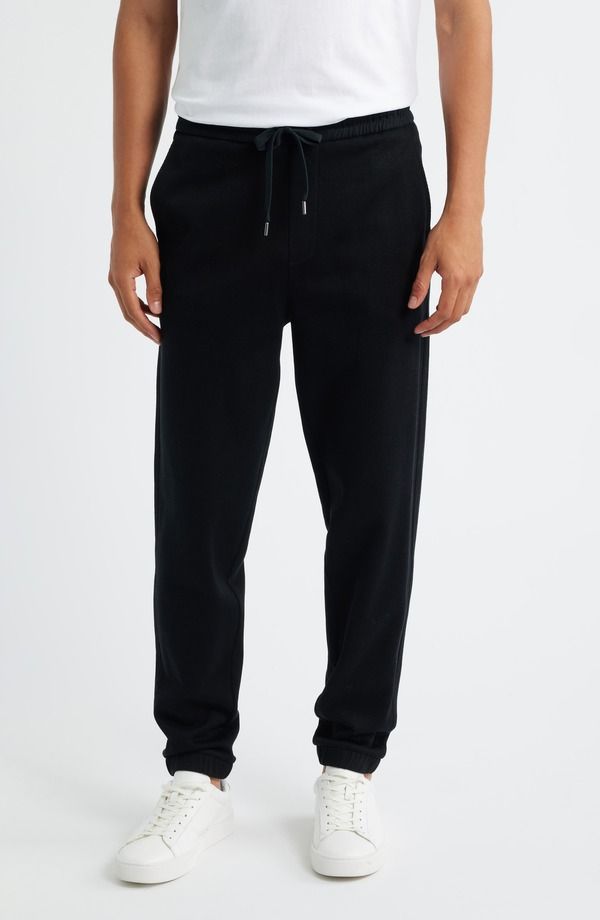 ボス メンズ ボトムス カジュアルパンツ コットン ジョガーパンツ BOSS Locsin Cotton Joggers Black ブラック
