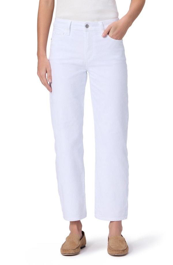 ペイジ レディース ボトムス デニムパンツ ストレート アンクル ジーンズ PAIGE Mason Mid Rise Ankle Straight Leg Jeans Crisp White ホワイト