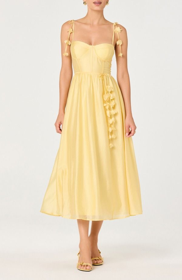 アストール レディース トップス ワンピース A ライン ASTR the Label Halcyon ALine Dress Yellow イエロー