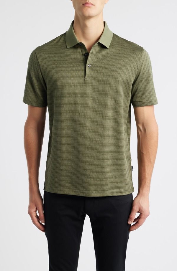 ボス メンズ トップス ポロシャツ BOSS HParris Polo Medium Green グリーン