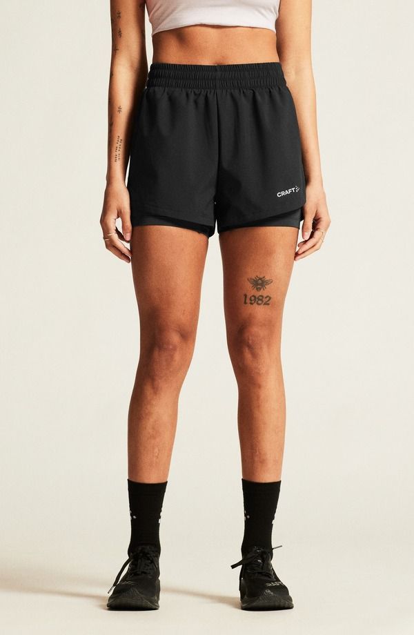 クラフト レディース ボトムス ハーフパンツ・ショーツ ショートパンツ Craft ADV Essence 2in1 Training Shorts Black ブラック