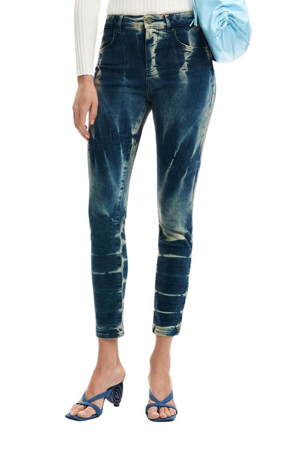 デジグアル レディース ボトムス デニムパンツ ローライズ ジーンズ Desigualow Rise TieDye Skinny Jeans Blue ブルー