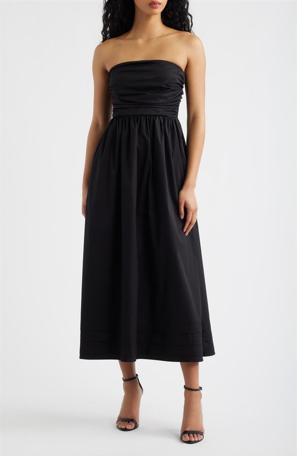 ルルズ レディース トップス ワンピース ミディ ストラップレス Lulus Joey Strapless Midi Dress Black ブラック