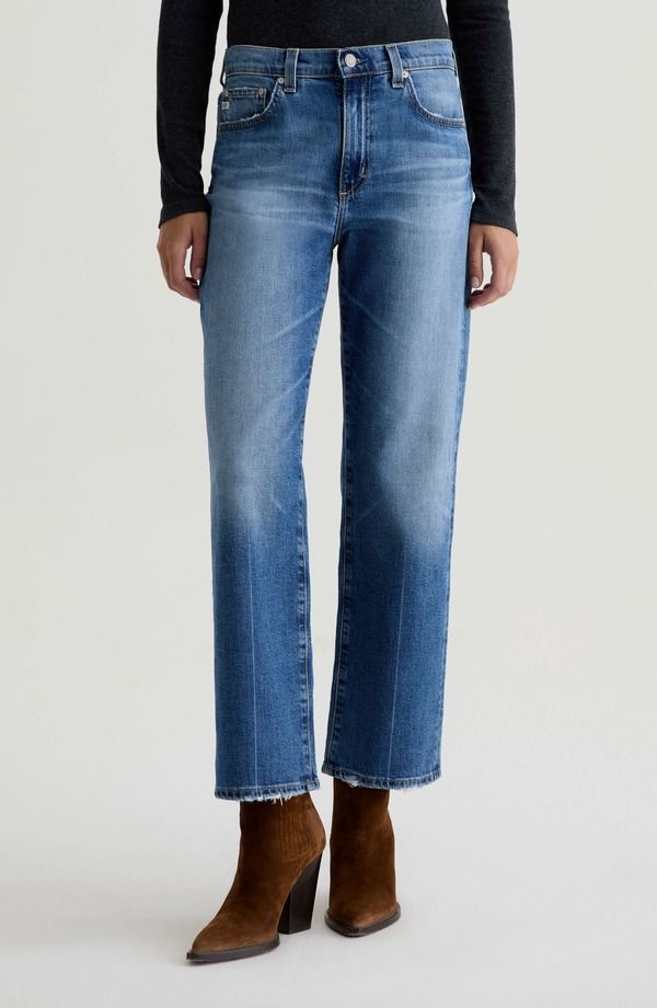 エージー レディース ボトムス デニムパンツ ストレート アンクル ジーンズ AG Brinley Mid Rise Ankle Straight Leg Jeans 17 Years Mystery