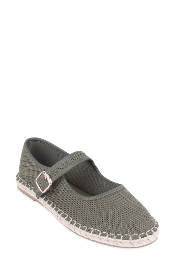 タハリ レディース シューズ パンプス Tahari Willow Esapdrille Mary Jane Flat Olive オリーブ