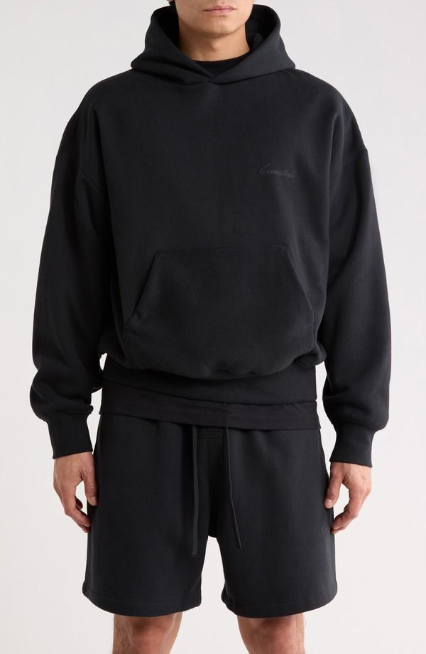 フィアオブゴッド メンズ アウター パーカー・スウェット コットン Fear of God Essentials Classicotton Blend Hoodie Vintage Black ブラック