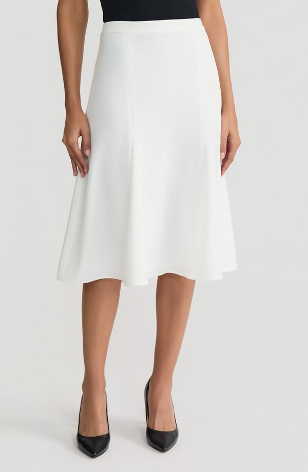 カスパール レディース ボトムスカート KASPER Godet Skirt Lily White ホワイト