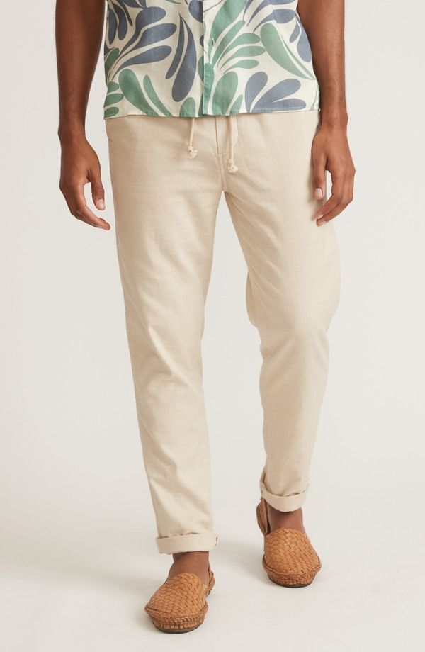 マリーン レイヤー メンズ ボトムス カジュアルパンツ コットン Marine Layer Saturday Stretch Cotton Beach Pants Fog