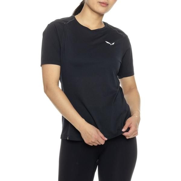 サレワ レディース トップス シャツ Salewa Pedroc Polartec Delta TShirt Short Sleeve Black Out ブラック