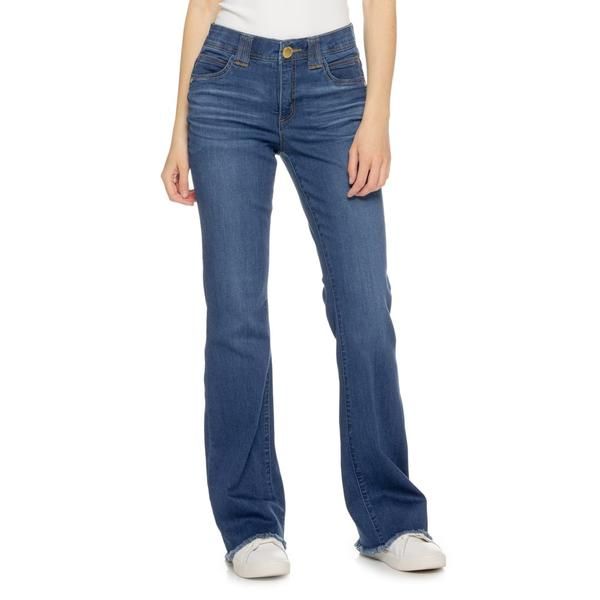 デモクラシー レディース ボトムス デニムパンツ ブーツカット ブーツ ジーンズ Democracy AbTechnology Itty Bitty Frayed Hemore Bootcut Jeans High Rise Blue ブルー