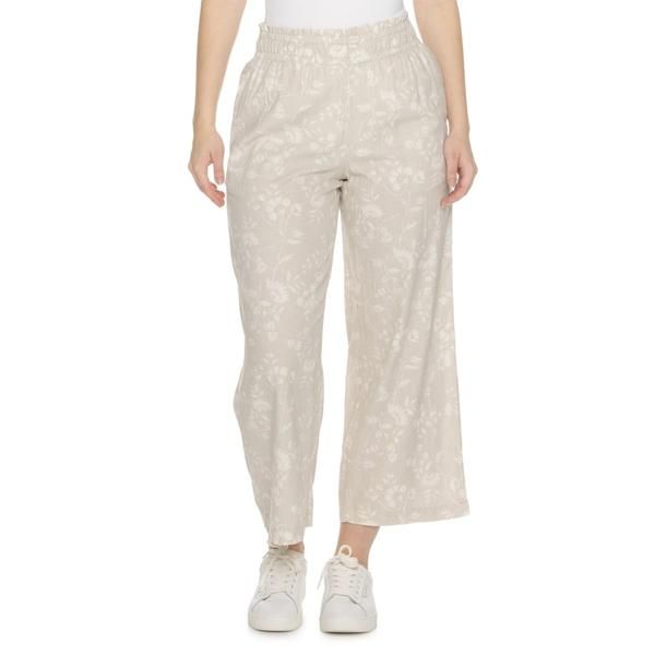 シーアンドシーカリフォルニア レディース ボトムス カジュアルパンツ シャーリング リネン CCalifornia Smocked Waistband Pants Linen Tiger Floral 05 アニマル