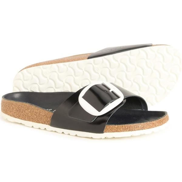 ビルケンシュトック レディース シューズ サンダル レザー Birkenstock Made in Germany Madrid Big Buckle Sandals Leather Narrowidth For Women Black ブラック