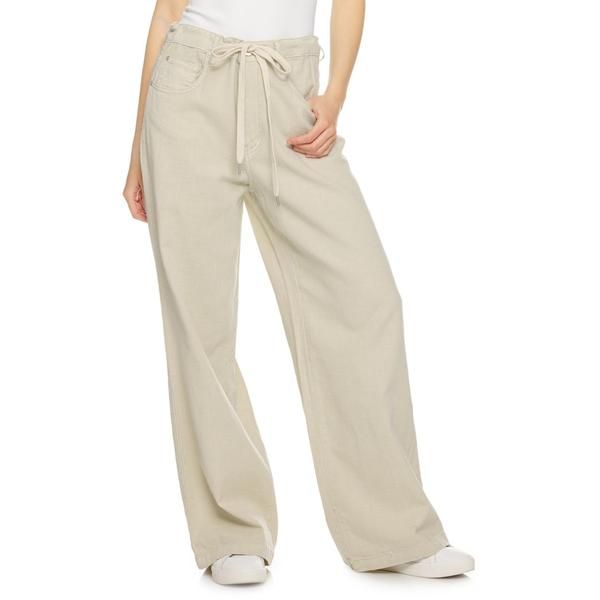 ブランクニューヨーク レディース ボトムス カジュアルパンツ リネン BlankNYC Baggy Drawstring Pants Linen High Rise Oyster Bar